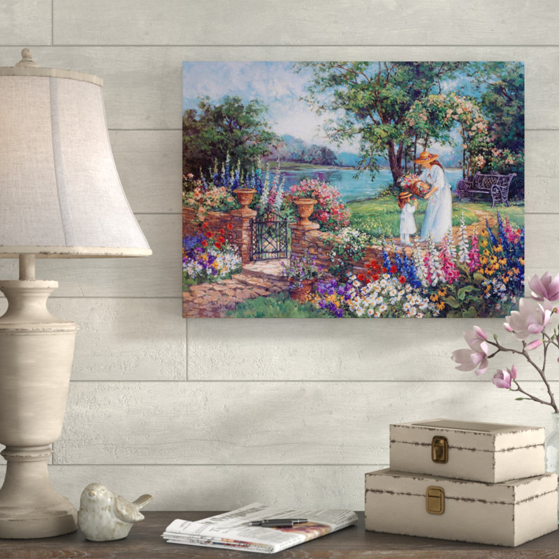 « lakeside matin », reproduction de peinture à l’acrylique sur toile tendue, H 18 po x l 24 po x P 2 po