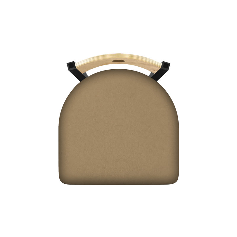 Tabouret pivotant Voltaire, Érable moyen, Noir froissé, Siège Canter Sand / finition érable naturel