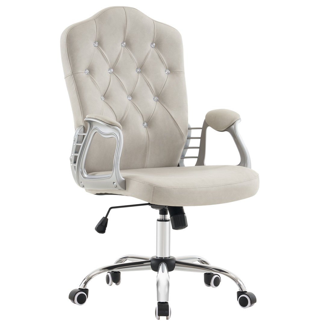 Falkhard Ergonomic Swivel Office Chair with Wheels, Faux Leather, Adjustable Height House of Hampton® Upholstery 