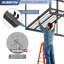 Support de rangement pour plafond de garage robuste 4 x 6 pi, hauteur réglable [HEIGHT_RANGE] Organisateur en acier avec capacité de 450 lb, système de rangement peu encombrant pour la maison
