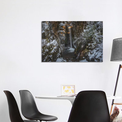 Hidden Falls at Mt Rainier 1 Piece Wrapped Canvas Wall Art