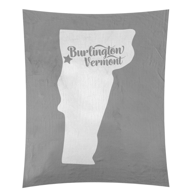 Tapisserie murale Burlington Vermont, H 27,5 po x l 37,5 po, Gris