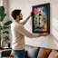 Lighthouse Bursting Modern - Framed Print-1003034241-1003034240