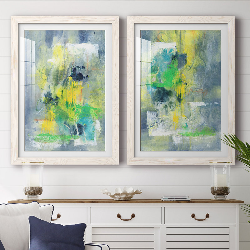 «Sweet Things I», reproduction encadrée de qualité supérieure - prête à être accrochée, Blanc, H 27,5 po x l 75 po x P 1,5 po