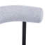 Assise de salle à manger grise en tissu gris avec 2 chaises, structure en métal, structure stable, conception moderne