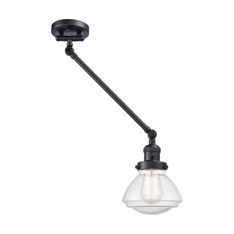 Chesterville Plug-in Swing Arm Sconce, Matte Black, Seedy, Incandescent