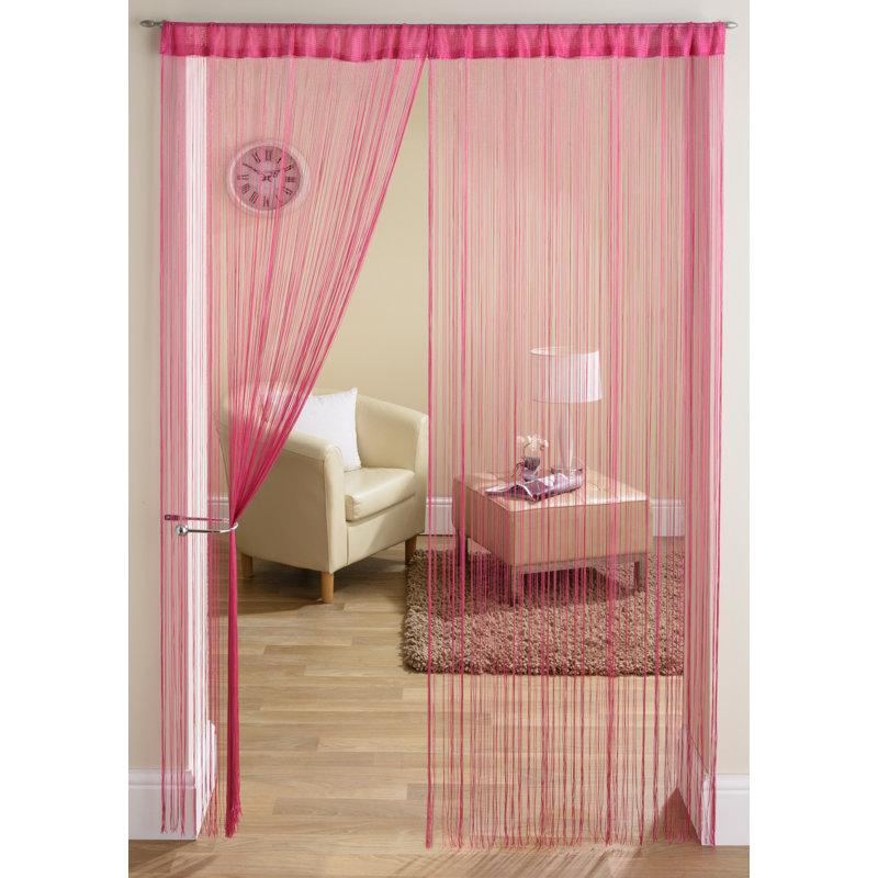 100% Polyester Sheer Curtain Single Panel, Fuschia