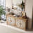 60"Wood Accent Cabinet With 4 Doors