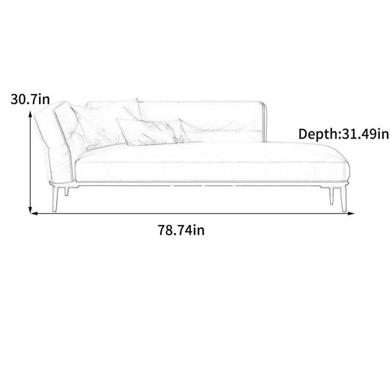 Fauteuil inclinable en similicuir de style minimaliste moderne, Brun, Orienté à gauche (vu de face)