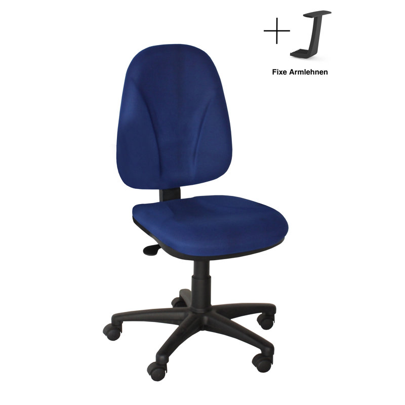 Symple Stuff Mesh Office Chair, Blue, Armless