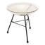 Élégante table d'appoint en verre trempé blanc durable, l 18,2 po x P 18,17 po, assemblage requis