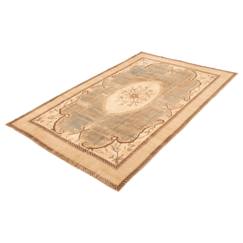Tapis bleu sarcelle 6 pi 11 po x 11 pi Antalya