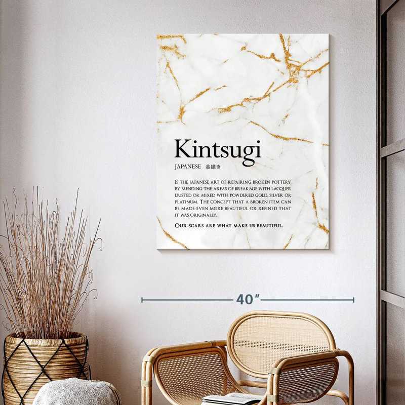 Impression sur toile Zen Kintsugi, H 40 po x l 32 po x P 1,25 po