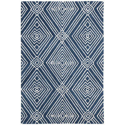 Tapis indigo touffeté à la main en laine, coton et indigo Lauren Ralph Lauren Isabella