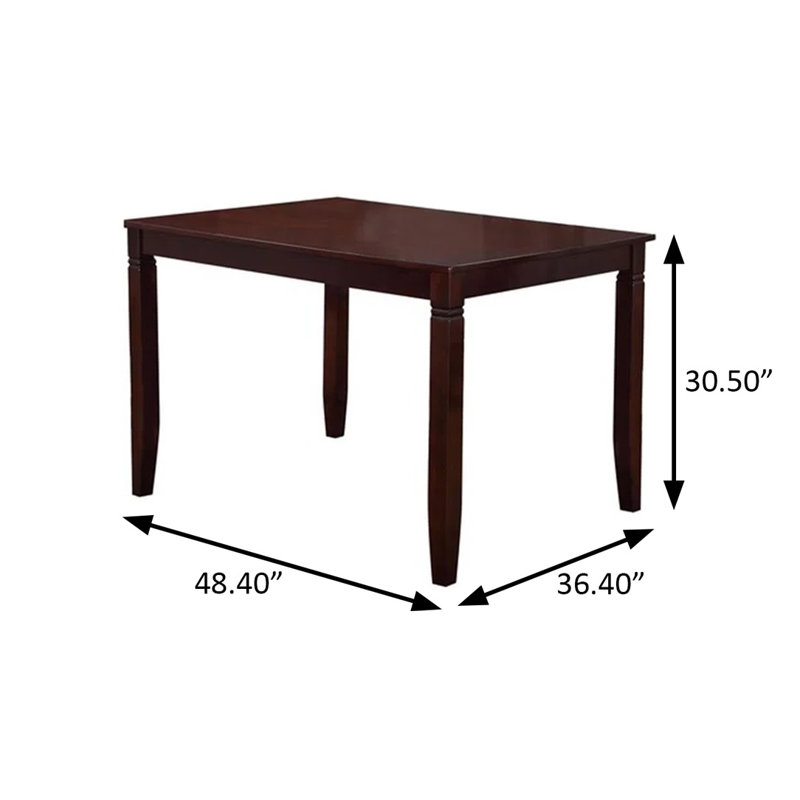 48.4" W 5-PCS DINING SET, CHERRY FINISH