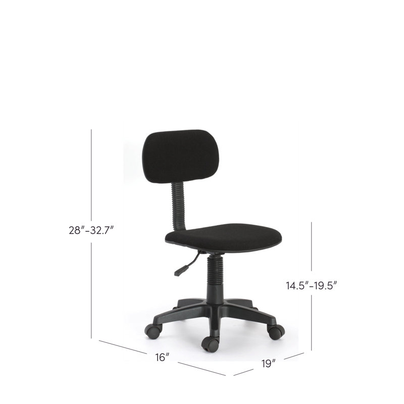 Chaise de travail pour enfant Janine, Noir