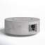 30" W Concrete Fire Pit With Lid, 40000 Output, Construction, Rustproof, Grey Outdoor Fireplace Propane Gas Pit, , Powder Coated, Heat , Deck Use