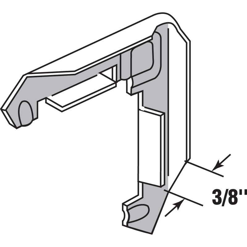 Prime-Line Window Screen Frame Corner, 3/8 in. x 3/8 in., Aluminum