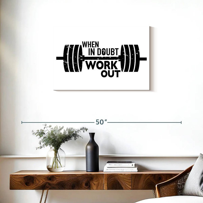 Kema When In Doubt Work Out, 20" H x 30" W