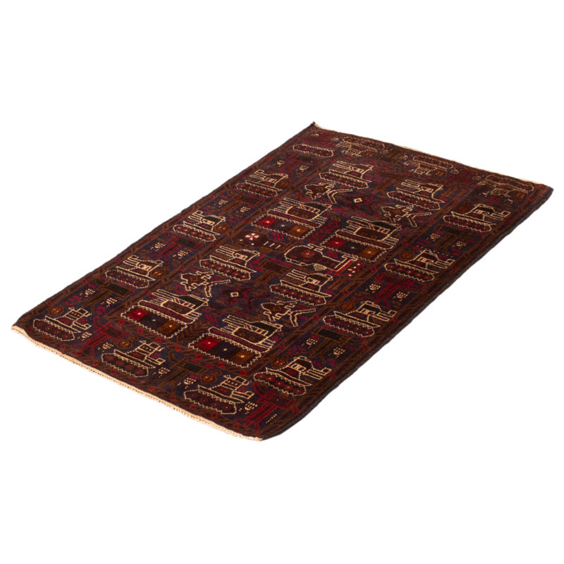 Tapis bleu marine foncé Rare War 2 pi 11 po x 4 pi 8 po
