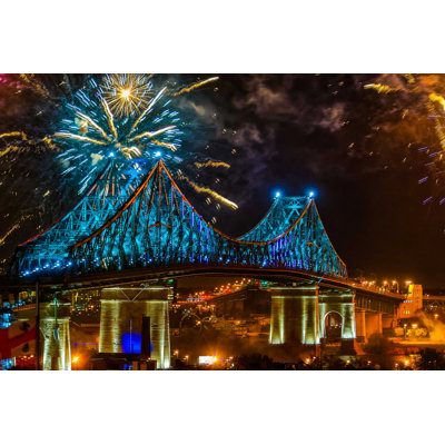 375Th-Celebration-Pont jacques-cartier - Photographie sur toile tendue