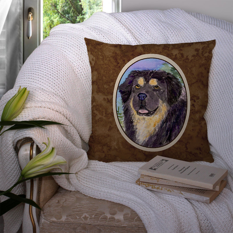 Tibetan Mastiff Outdoor Reversible Throw Pillow