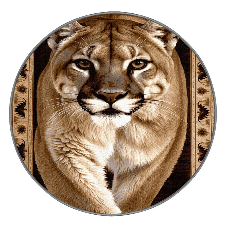  Tapis lavable Mountain Lion, Rond 8 pi