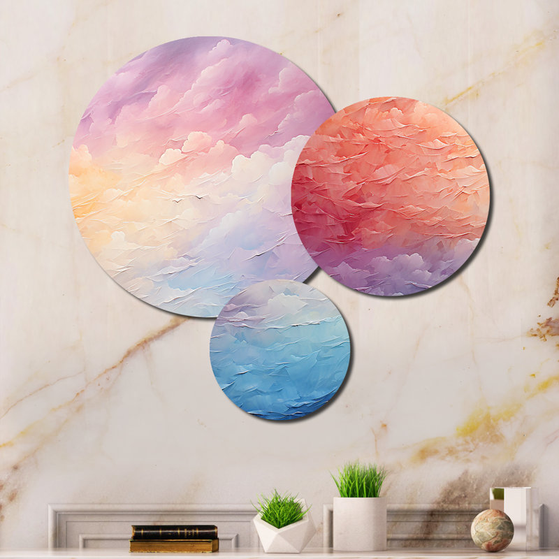 «Colorful Sky Photo Misty Morning», ensemble de reproductions d'art en métal