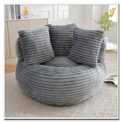 Fauteuil à billes en velours côtelé