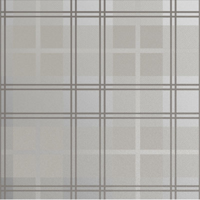 Tartan Plaid Metallic Wallpaper Roll