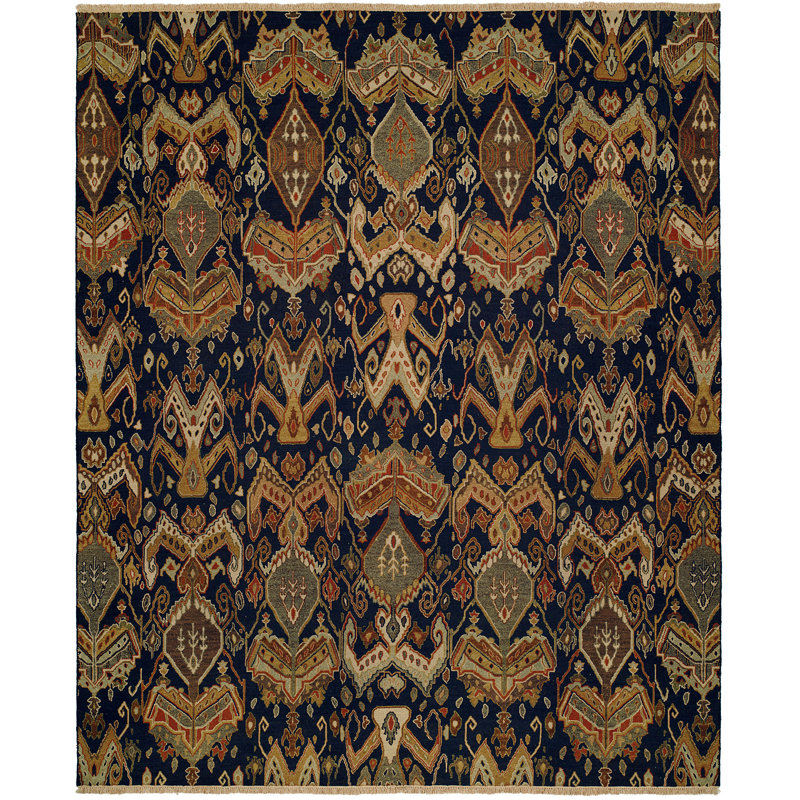 Wool Ikat Area Rug, Runner 2'6" x 10'