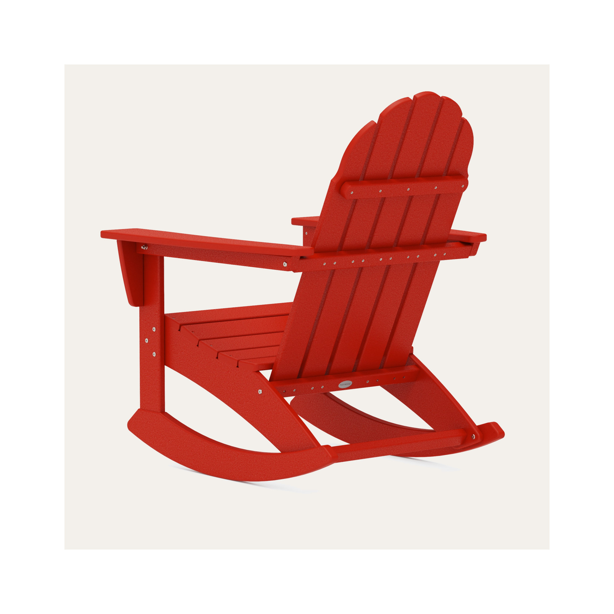 POLYWOOD Vineyard Adirondack Rocking Chair, Sunset Red