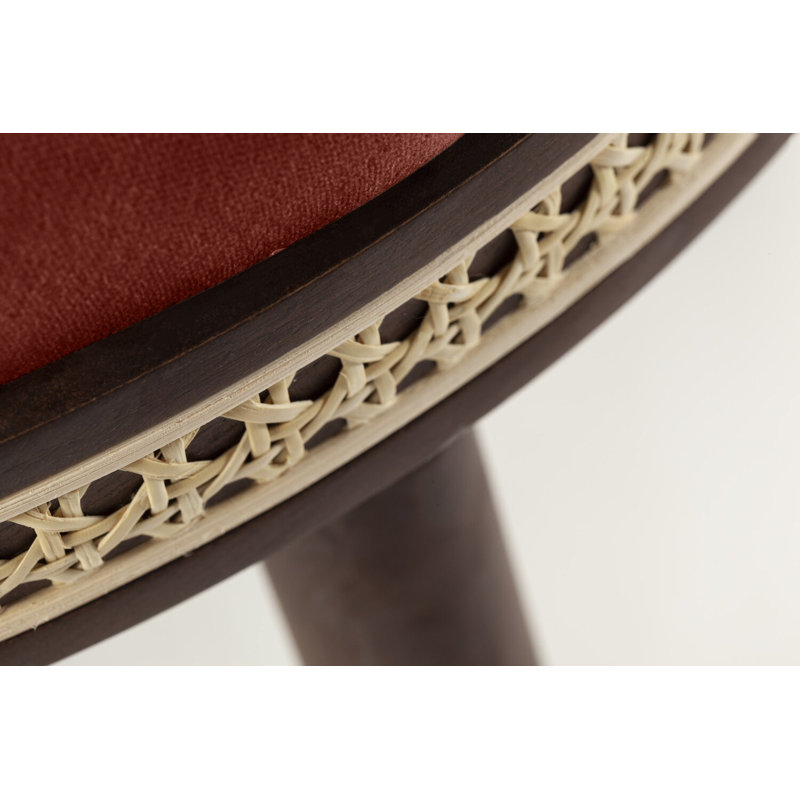 Alma Upholstered Dining Chair, Peach Velvet