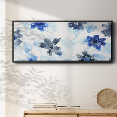Blue Gossamer Garden V- Framed Canvas