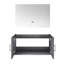 Gris foncé 36 po Meuble-lavabo de salle de bain avec miroir à DEL - Essence de rangement expansive entièrement assemblée de style l x P 22 po pour salle de bain-120658895