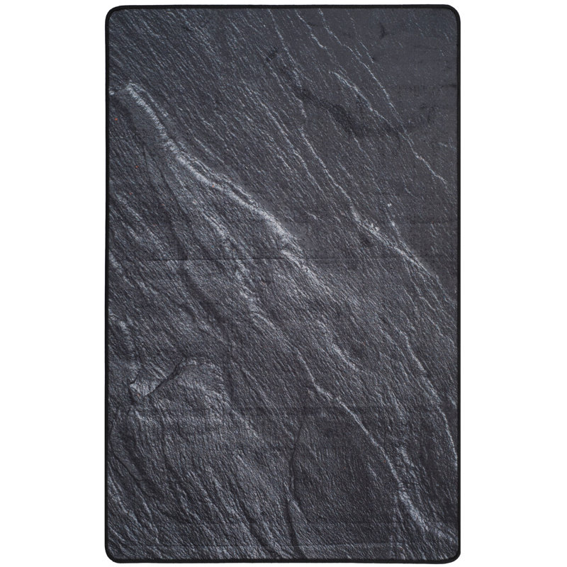 Kira Performance Machine Washable Solid Color Rug, Rectangle 5'1" x 7'6"
