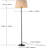 Modern 58" Bamboo Lampshade Standard Floor Lamp With Foot Switch