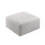 Canapé-repose-pieds, sans assemblage, tissu chenille beige L 29,92 po x l 29,92 po x H 16,73 po (longueur x largeur x hauteur)