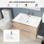 Meuble-lavabo simple 24 po avec plateau en céramique Ashbel