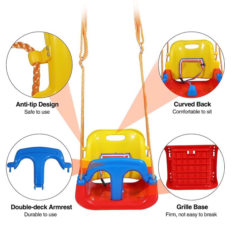 REDCAMP Plastic Bucket Swing with Chains