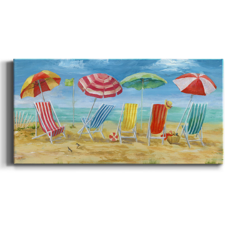 " Bright Beach Chairs ", 16" H x 8" W x 1" D