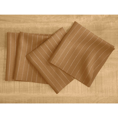 Pinstripe - 100% Pure Linen Dinner Napkins