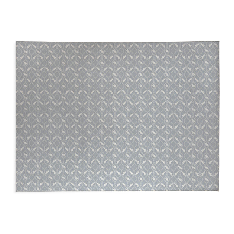 Nantucket Bunny Kids Play Mat, Blue, Rectangle 5' x 7'