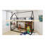 Lit superposé simple au-dessus de simple / métal robuste robuste / réduction du bruit / barrière de sécurité / aucun sommier tapissier requis,-673155642