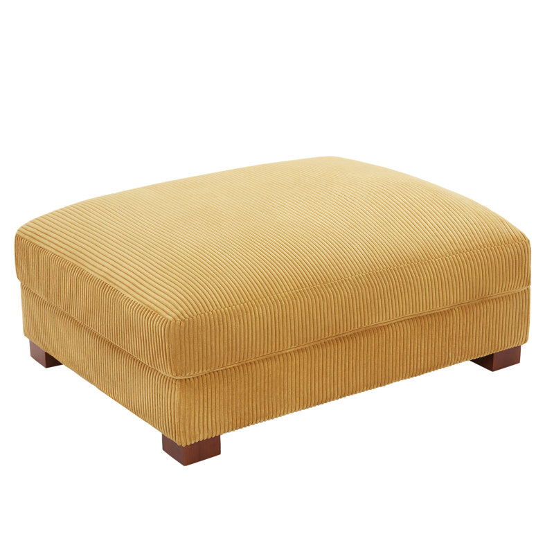 Maelina 110.5Cm Wide Rectangle Standard Ottoman, Orange