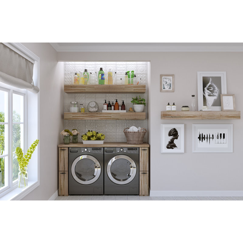 Gray Ambrosia Maple Floating Wall Shelf Mantel