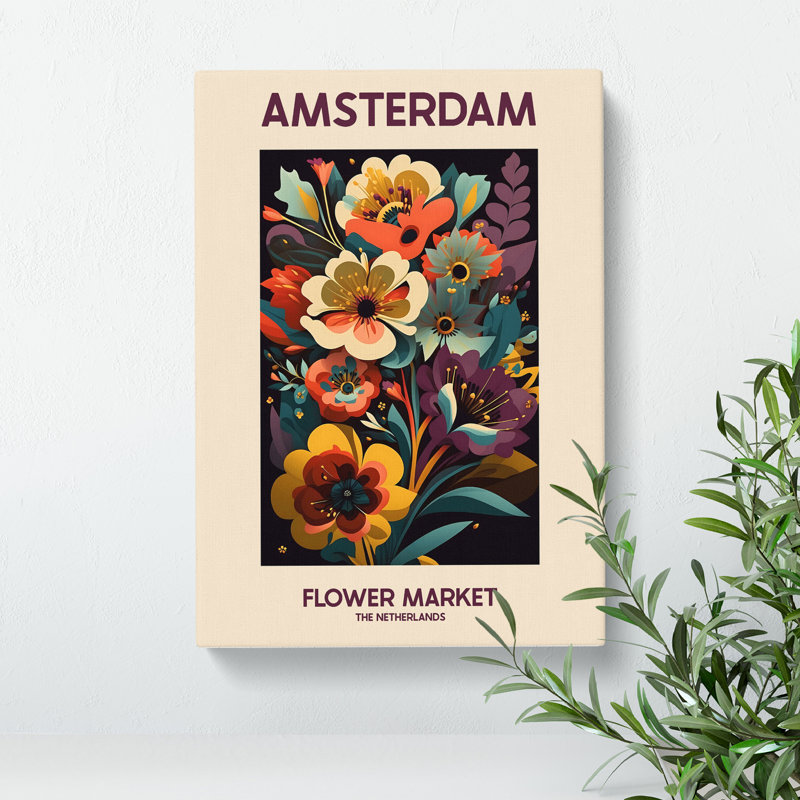 XMKTMKT-49 Amsterdam Flower Market Exhibition 15 - Wrapped Canvas Print, 50cm H x 35cm W x 3cm D