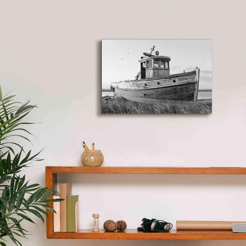 «This Old Boat I» par Lori Deiter, art mural sur toile, H 12 po x l 18 po x P 0,75 po