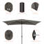 Parasol de marché rectangulaire 10' x 6,5'-66223630