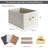 Large Storage Baskets For Shelves, Rectangular Closet Organizers With Handles, Foldable Closet Storage Baskets For Utility Room, 3-Pack, Beige Stripes